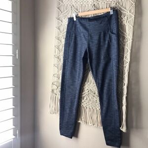 Mondetta a performance luxury blue thick workout leggings size L